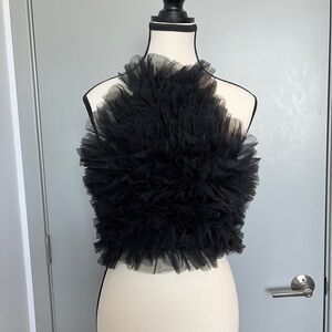 COPY - Zara Mesh Lace Floral Halter Neck Sleeveless Women's Backless Top